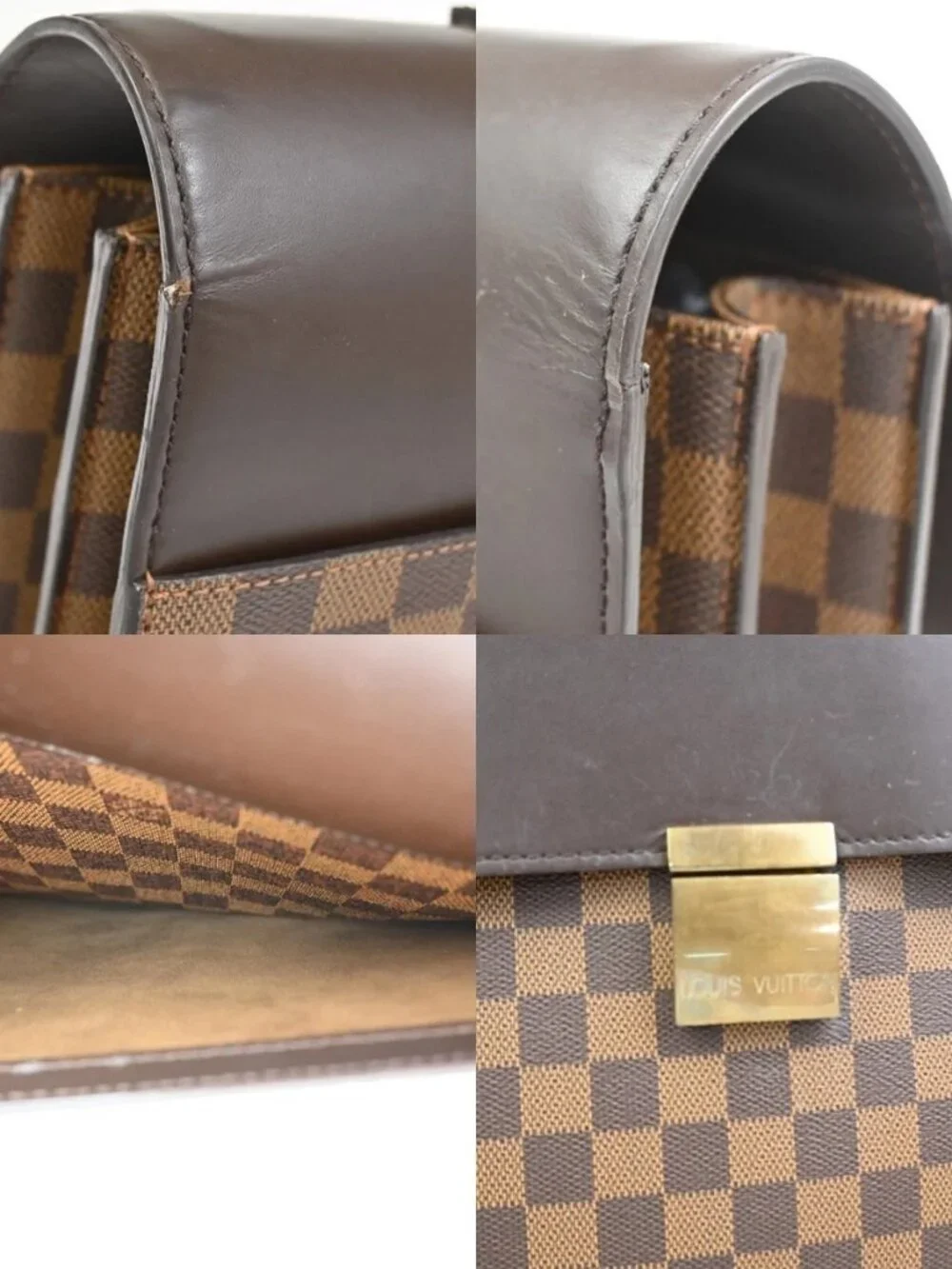 LOUIS VUITTON Altona GM Business Hand Bag Damier Ebene Leather